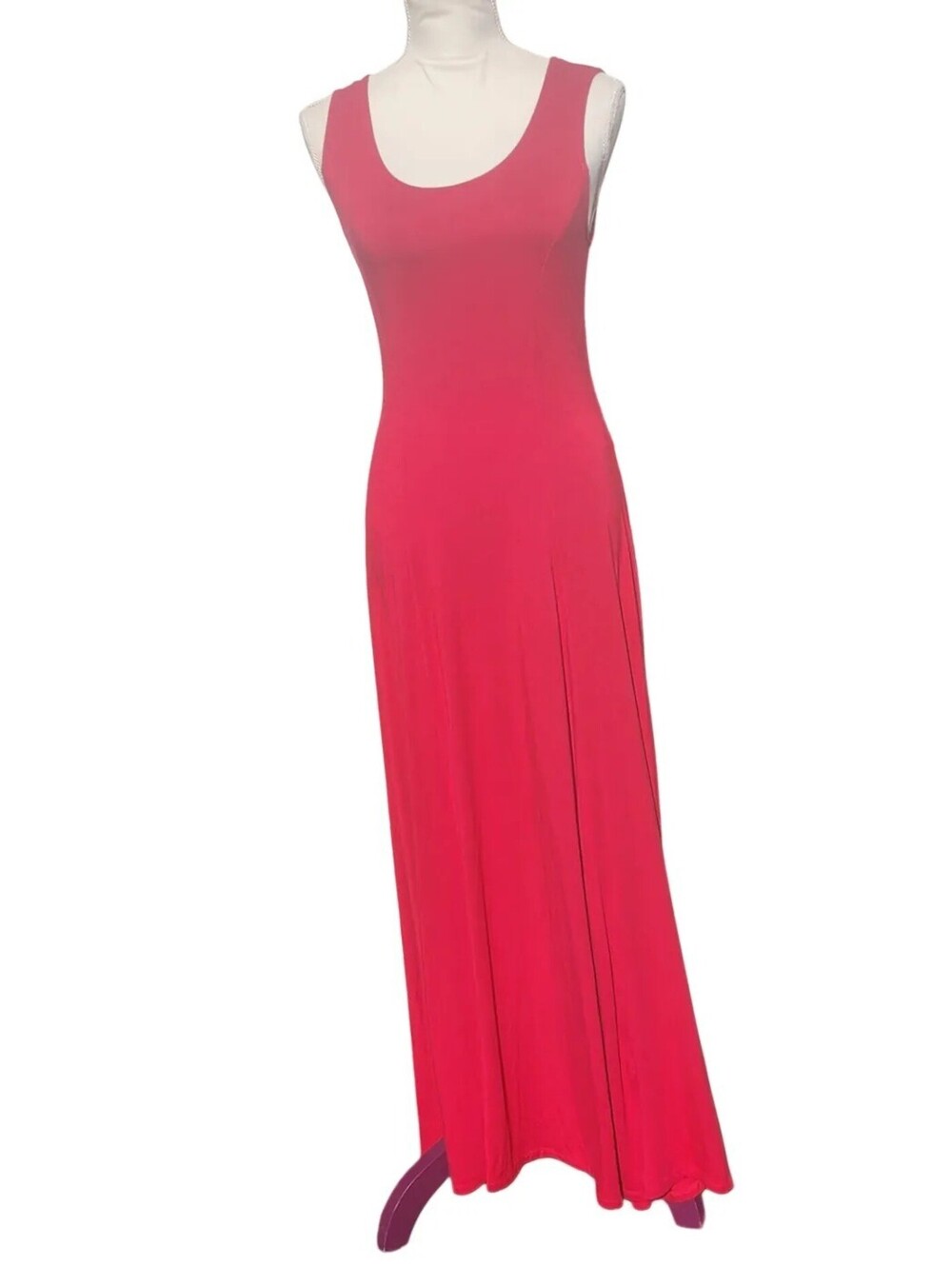 Completely Me by Liz Lange Red Sleeveless Tie Back Jersey Maxi Dress Small